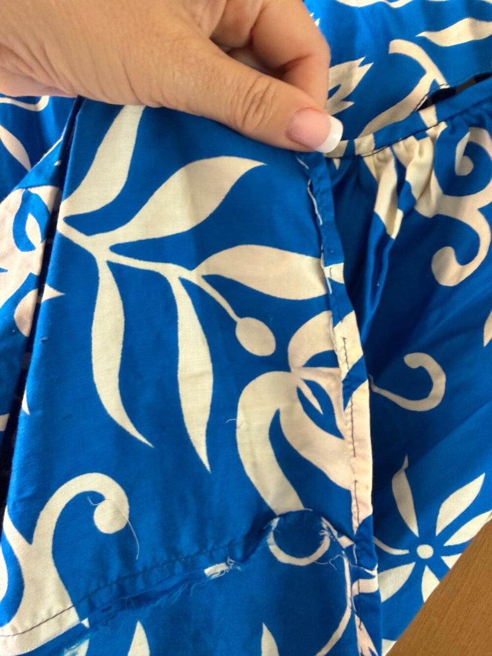 Paradise Hawaii Womens Maxi Dress Size Medium Tropical Blue Pullover Vintage - Picture 12 of 14